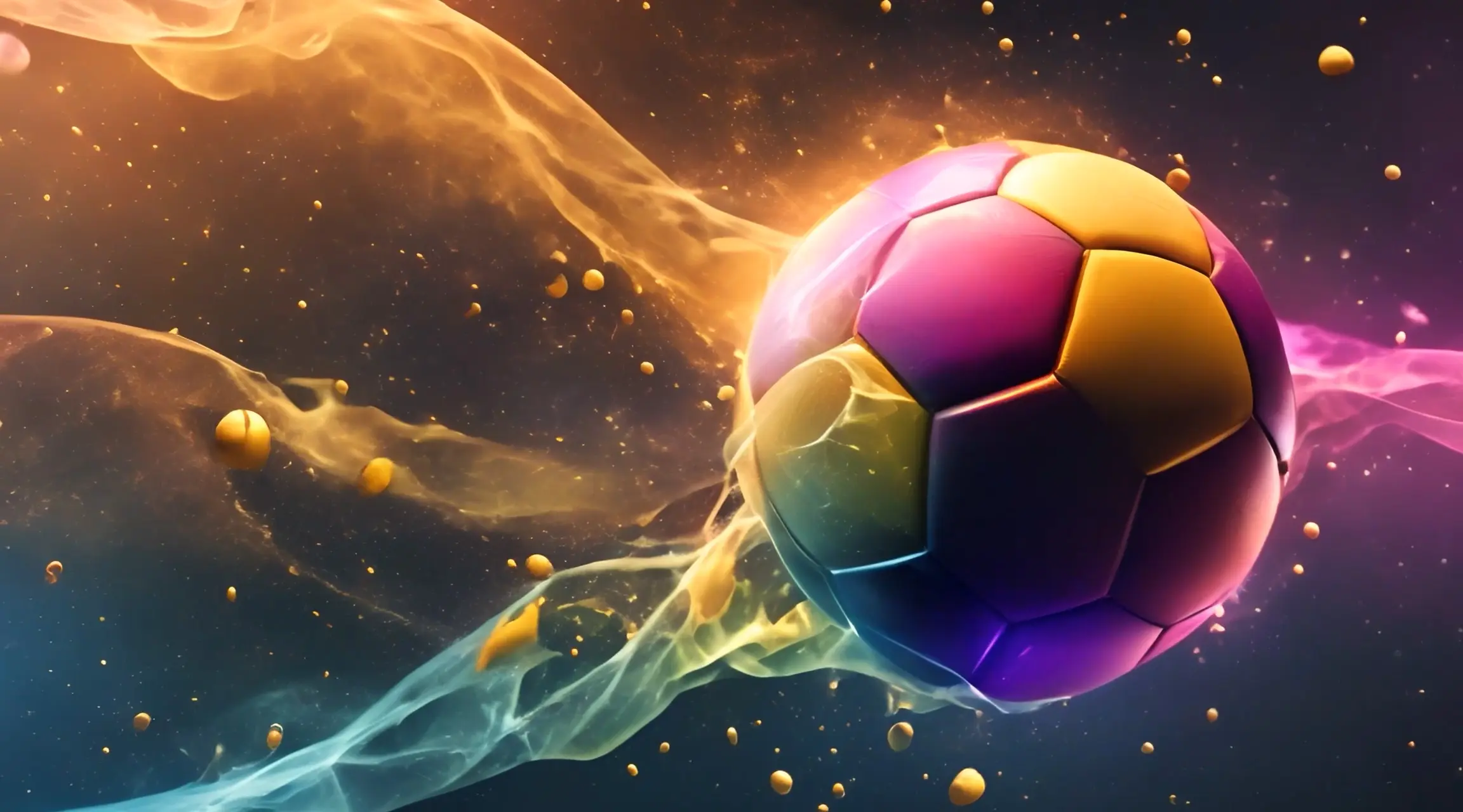 Soccer Sphere with Fiery Aura